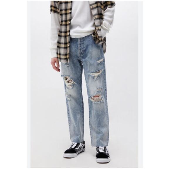 NWT PacSun Vintage Loose Jeans Men's 29 Acid Wash Distressed - Picture 1 of 9